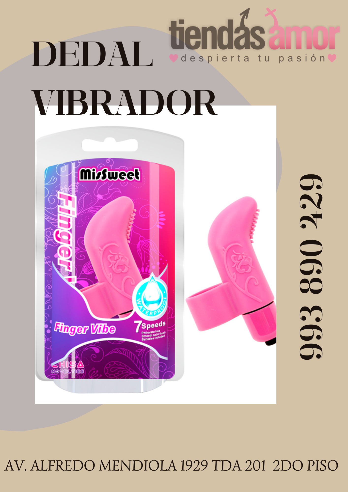 DEDAL VIBRADOR MISS WEET TIENDAS AMOR